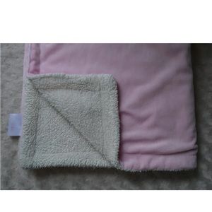 Babe Luxe Baby Blanket Pink Cream Sherpa Security Lovey Soft Plush